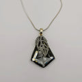 Stone Leaf Necklace - Rose Gold - Offer Hunts