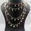 Round Danglers Multi Layer Necklace - Golden - Offer Hunts