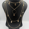 Leaf Multi Layer Necklace - Golden - Offer Hunts