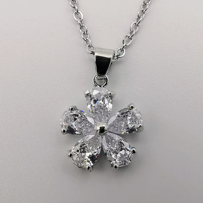 Twilight Star Silver Necklace - CZ Crystals - Offer Hunts