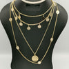 Majestic Round Danglers Multi Layer Necklace - Golden - Offer Hunts