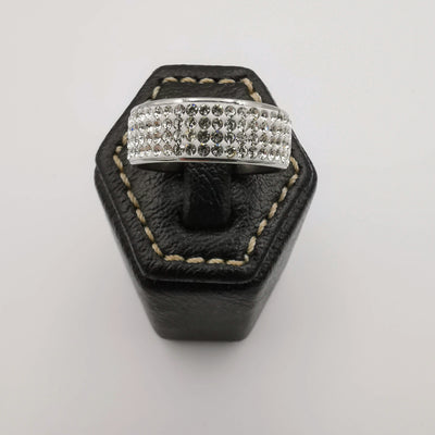 Full Round Zirconia Diamond Ring - Silver - Offer Hunts