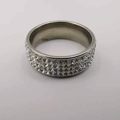 Full Round Zirconia Diamond Ring - Silver - Offer Hunts