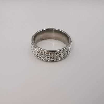 Full Round Zirconia Diamond Ring - Silver - Offer Hunts