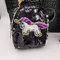 Black Unicorn Reversible Glitter Sequin Purse - Offer Hunts