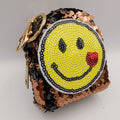 Bronze Smiley Glitter Sequin Purse - Offer Hunts