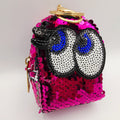 Pink Eyes Reversible Glitter Sequin Purse - Offer Hunts