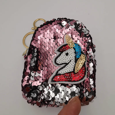 Pink Unicorn Reversible Glitter Sequin Purse - Offer Hunts