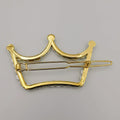 Crown Hair Clip - Golden Rhinestone - Offer Hunts