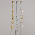 [3 Anklet Set] Round Butterfly Design - Silver + Yellow Gold + Rose Gold - Offer Hunts