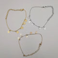 [3 Anklet Set] Round Butterfly Design - Silver + Yellow Gold + Rose Gold - Offer Hunts