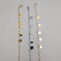 [3 Anklet Set] Round Button Design - Silver + Yellow Gold + Rose Gold - Offer Hunts