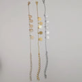 [3 Anklet Set] Flower Design - Silver + Yellow Gold + Rose Gold - Offer Hunts
