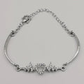 Heart Zirconia Diamond Bracelet - Silver - Offer Hunts