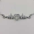 Heart Zirconia Diamond Bracelet - Silver - Offer Hunts