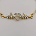 Heart Zirconia Diamond Bracelet - Golden - Offer Hunts