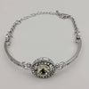 Round Zirconia Diamond Bracelet - Silver - Offer Hunts