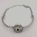 Round Zirconia Diamond Bracelet - Silver - Offer Hunts