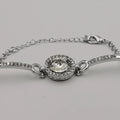 Round Zirconia Diamond Bracelet - Silver - Offer Hunts