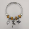Yellow Charm Bracelet with Crystals - Offer Hunts