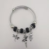 Black Charm Bracelet with Crystals - Offer Hunts