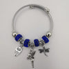 Dark Blue Charm Bracelet with Crystals - Offer Hunts