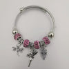 Purple Charm Bracelet with Crystals - Offer Hunts