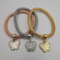 3 Bracelet Charm Set - Butterfly - Silver + Gold + Rose Gold - Offer Hunts