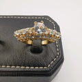 Amethyst Belle Twins Ring Set - Golden - Offer Hunts