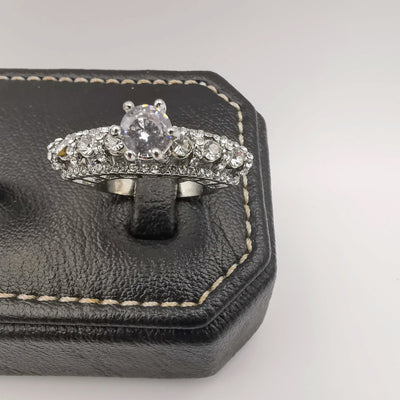 Amethyst Belle Twins Ring Set - Silver - Offer Hunts