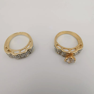 Feline Soul Twins Ring Set - Gold - Offer Hunts