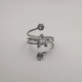 Spiral Heaven Beauty Zirconia Ring - Golden/Silver - Offer Hunts