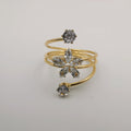 Spiral Heaven Beauty Zirconia Ring - Golden/Silver - Offer Hunts