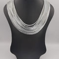 Royal 10 Chain Necklace - Golden, Silver and Multicolor - Offer Hunts