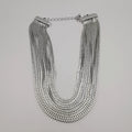 Royal 10 Chain Necklace - Golden, Silver and Multicolor - Offer Hunts