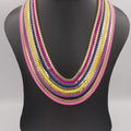 Royal 10 Chain Necklace - Golden, Silver and Multicolor - Offer Hunts