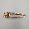 Double Pearl Hair Clip - Golden Rhinestone - Offer Hunts
