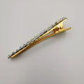 Double Pearl Hair Clip - Golden Rhinestone - Offer Hunts