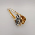 Happiness Hair Clip - Golden Pearl Crystals - Offer Hunts