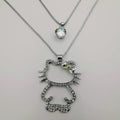 Hello Kitty Editions Double Layer Necklace - Golden and Silver - Offer Hunts