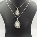 Bi-Oval Double Layer Necklace - Golden and Silver - Offer Hunts