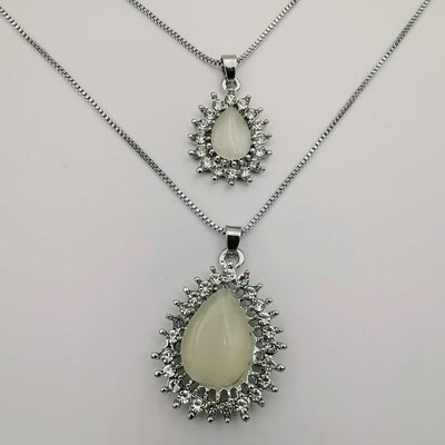 Bi-Oval Double Layer Necklace - Golden and Silver - Offer Hunts