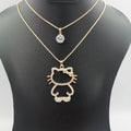 Hello Kitty Editions Double Layer Necklace - Golden and Silver - Offer Hunts