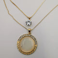 Round Mother of Pearl Double Layer Necklace - Offer Hunts