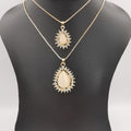 Bi-Oval Double Layer Necklace - Golden and Silver - Offer Hunts