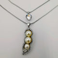 Pea Pearl Double Layer Necklace - Golden and Silver - Offer Hunts