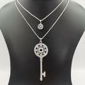 Key of Life Double Layer Necklace - Golden and Silver - Offer Hunts
