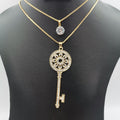Key of Life Double Layer Necklace - Golden and Silver - Offer Hunts