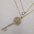 Key of Life Double Layer Necklace - Golden and Silver - Offer Hunts