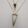 Triangle Double Layer Necklace - Golden and Silver - Offer Hunts